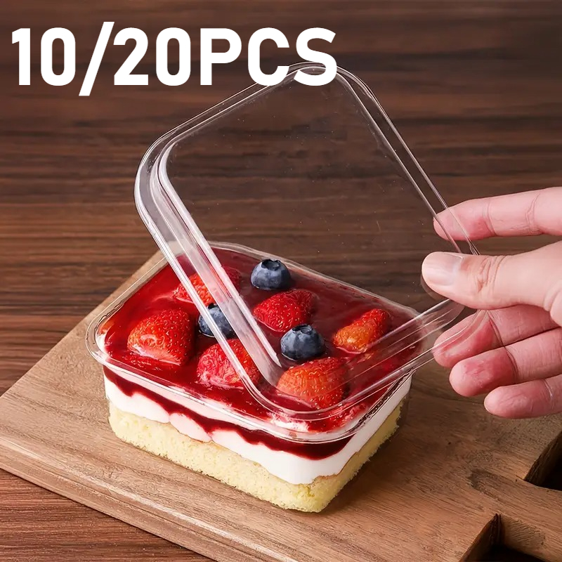 Food Snacks Packaging - 10/20PCS Disposable Square Bag Cover Transparent