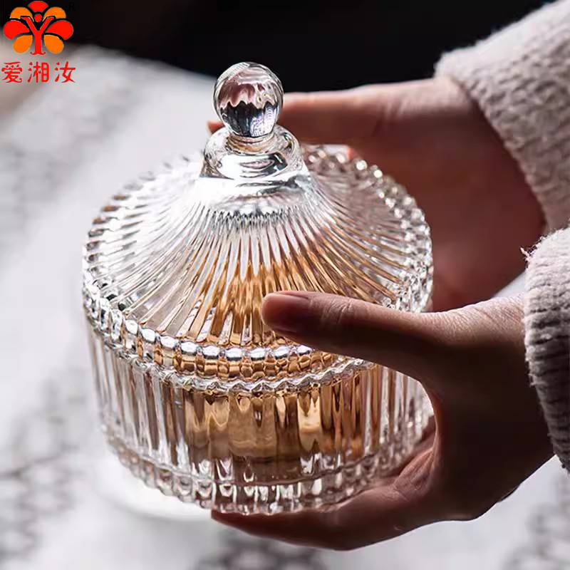 Dried Fruit Mix - Aixiangru Crystal Glass Sugar Bowl Jar