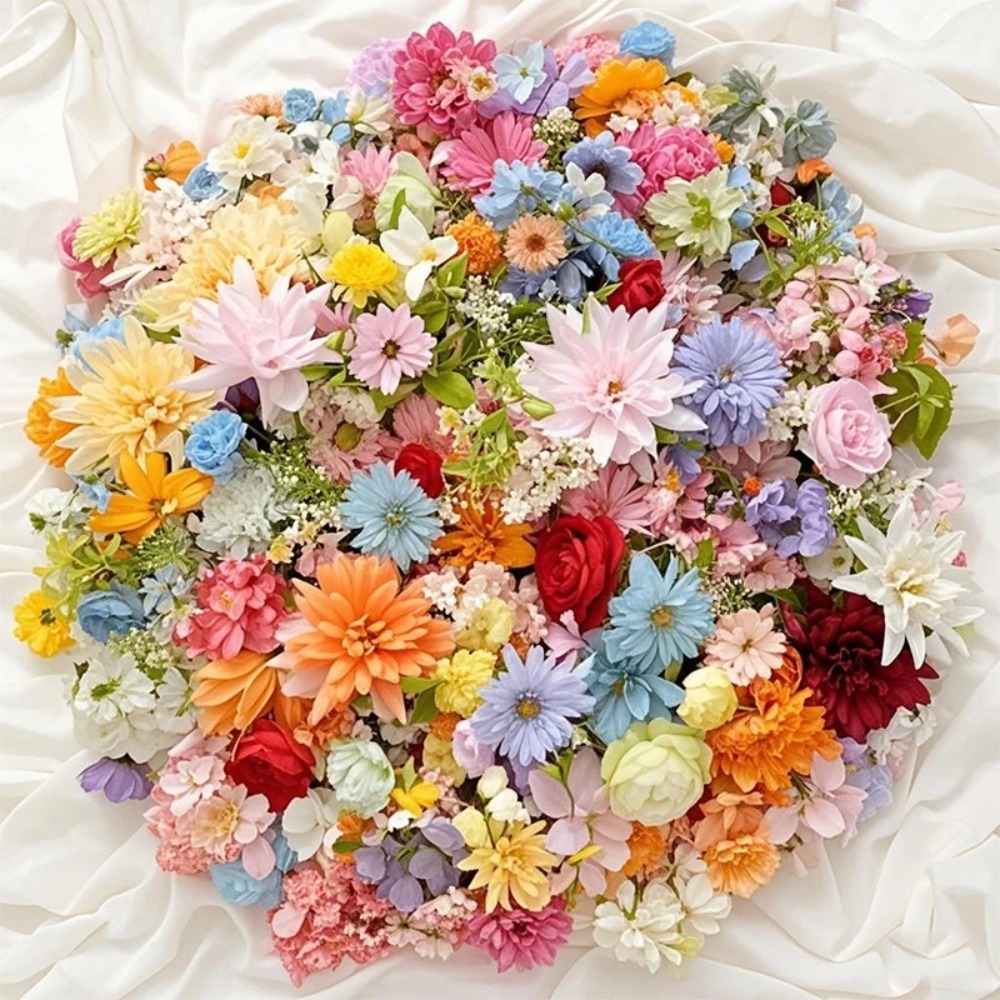 Dried Fruit Mix - 20/52Pcs Random Mix Artificial Flowers Silk