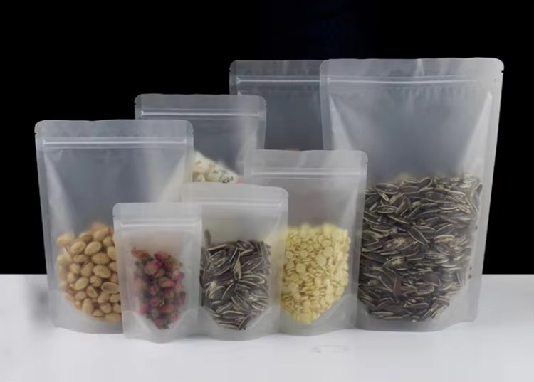 Stand Up Frosted Ziplock Bags  - Food Snacks Logos 评论和价格