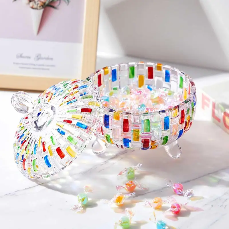 Nordic Glass Candy Jar with Li - Dried Fruit Mix 评论和价格