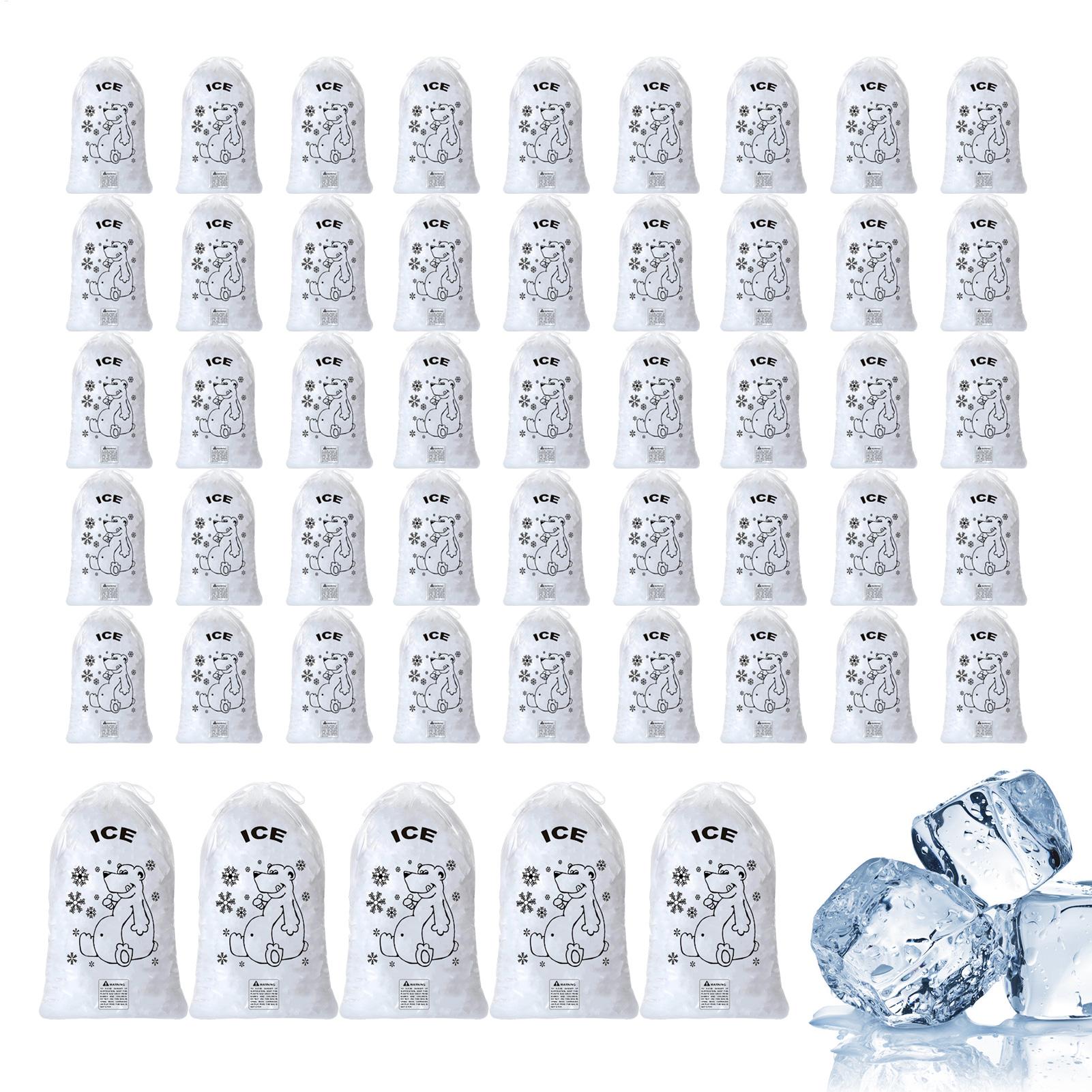 Ice Bags 50 Pcs Heavy Duty Dra - Food Snacks Delivery 评论和价格