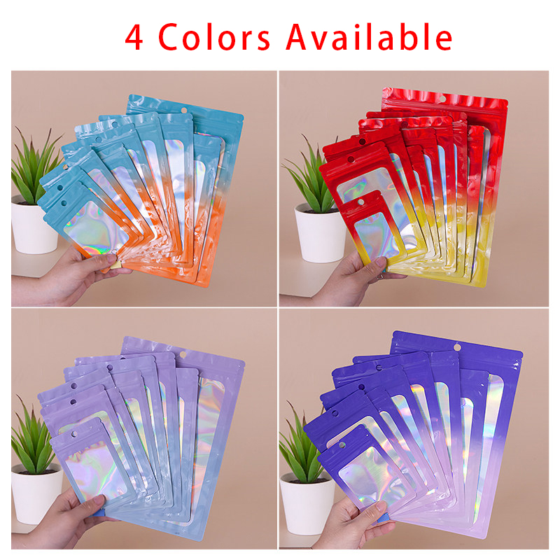 Holographic Color Square Zippe - Food Snacks In Usa 评论和价格